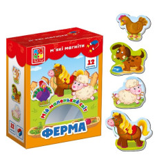 набір магнітів "Мій маленький світ. Ферма" Vladi Toys  VT3106-09