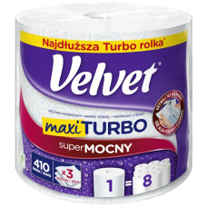 рушник паперовий Velvet Turbo тришаровий, 410 відривів