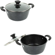 каструля 2л. d--20см. із мармуровим антипригарним покриттям та кришкою  16749-7/122845  (10)