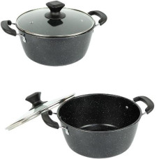 каструля 4л. d--24см. із мармуровим антипригарним покриттям та кришкою  16749-8/122846  (10)