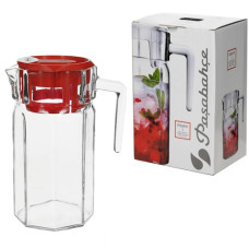 глечик Kosem 1,23л., h-22см. з червоною кришкою  43414  (6)