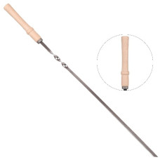 шампур нерж. сталь 600х10х2мм. з дер. ручкою  УК-Ш60Д  (50)