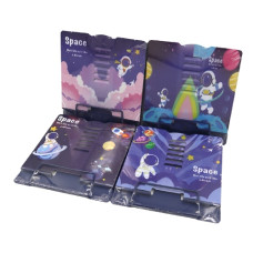 підставка для книг J.Otten  555-761-S металева 15,2х15,2см. "Космос"  (30/60)