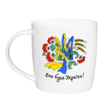 чашка Kvarta 360мл. "Все буде Україна" в подар. кор.  1980  (9)
