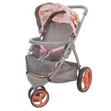 коляска для ляльки прогулянкова 58х39х62см., ручка EVA, кошик, в кор. 55х33,5х12см.  Т731038  (4)