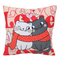 м`яка іграшка Копиця подушка Два коти 35х35х11см.  00387-73