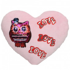 м`яка іграшка Копиця подушка-серце Совушка LOVE 25х28х8см.  00228-20