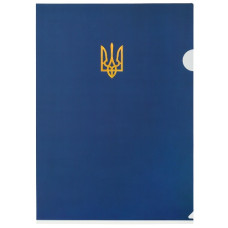 тека Buromax куточок Ukraine А4 пластиковий темно-синій  ВМ.3971-03  (12/480)