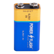 батарейка Power Flash Super Alkaline 6LR61  крона 9V в кор.  (10/240)