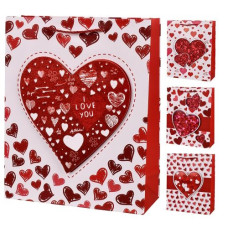 пакет подар. паперовий 18х23х10см. "Love You 3D"  R98493-S  (12/720)