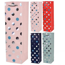 пакет подар. паперовий для пляшки 11х11х38см. "Glitter"  R101599  (12/360)