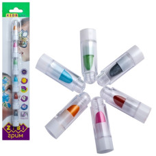 олівці кольор. Zibi Kids Line для гриму, лиця й тіла 6кол. металік на бліст.  ZB.6572  (24/96)