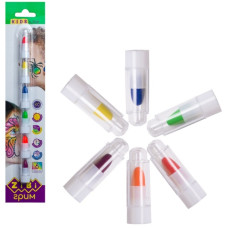 олівці кольор. Zibi Kids Line для гриму, лиця й тіла 6кол. неон на бліст.  ZB.6571  (24/96)