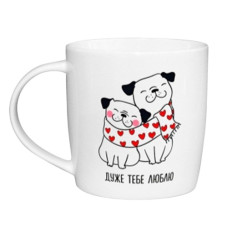 чашка Kvarta 360мл. "Дуже тебе люблю" в подар. кор.  1961  (9)