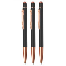 ручка Flair металева кульк. РК SFG Gold Touch зі стілусом синя  7620  (1/50)
