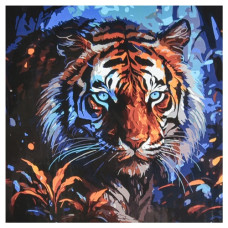 картина за номер. Strateg 40х40см. "Погляд джунглів"  HWC0034
