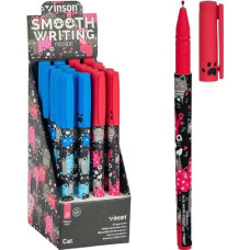 ручка Vinson Cat кульк. масл. синя 0,7мм.  A27  (20/800/2400)