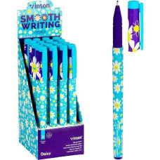 ручка Vinson Daisy кульк. масл. синя 0,7мм.  A26  (20/800/2400)