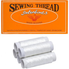 нитки швейні поліестер білі №40/2 (183м.), набір 12шт. в кор.  Х4-101/93741  (120)