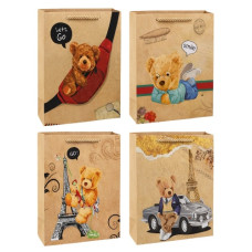 пакет подар. паперовий 26х32х10см. "Ведмедик"  5668-M  (12/480)