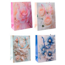 пакет подар. паперовий 26х32х10см. "Квіти"  4300-M  (12/480)