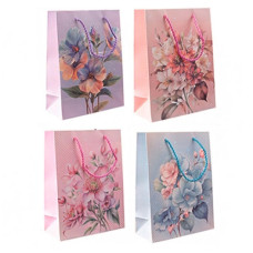 пакет подар. паперовий 26х32х10см. "Квіти"  6080-M  (12/480)