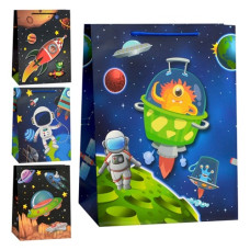 пакет подар. паперовий 26х32х10см. "Космос"  9674-M  (12/480)