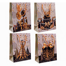 пакет подар. паперовий 26х32х10см. "Подарунок чорн.+золото"  5893-M  (12/480)