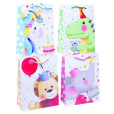 пакет подар. паперовий 26х32х10см. "Тваринки"  10032-M  (12/480)