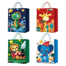 пакет подар. паперовий 26х32х10см. "Тваринки"  4140-M  (12/480)