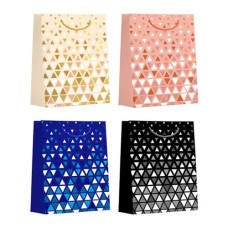 пакет подар. паперовий 26х32х10см. "Трикутники"  5690-M  (12/480)