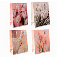 пакет подар. паперовий 26х32х10см. "Тюльпани"  6115-M  (12/480)