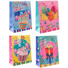 пакет подар. паперовий 31х40х12см. "Happy Birthday"  10190-L  (12/360)