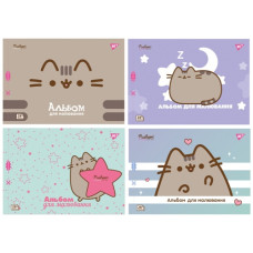 альбом YES на скобі 28арк./100гр., з перфорацією "Pusheen"  130590  (4/96)