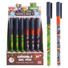 ручка YES "Minecraft" гелева "пиши-витирай" синя 0,5мм.  420467  (24/864)