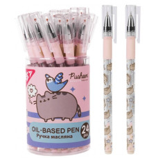 ручка YES "Pusheen" кульк. синя 0,7мм.  412263  (24/288/864)