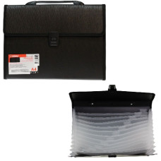 портфель Norma пласт. А4 13 від. з реєстрами чорний РР  5052  (10/40)