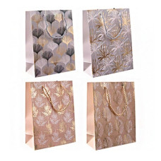 пакет подар. паперовий 18х24х8см. "Листочки золото"  5903-S  (12/720)