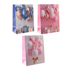 пакет подар. паперовий 18х24х8см. "Повітряні кульки"  4195-S  (12/720)