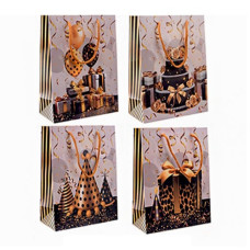 пакет подар. паперовий 18х24х8см. "Подарунок чорн.+золото"  5893-S  (12/720)