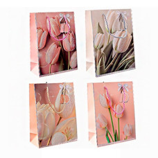 пакет подар. паперовий 18х24х8см. "Тюльпани"  6115-S  (12/720)
