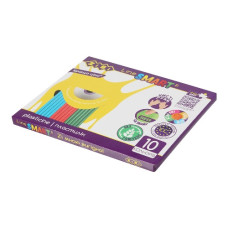 пластилін Zibi Smart Line м'який восковий з дод. каучуку 10кол./200гр.  ZB.6223  (12/96)