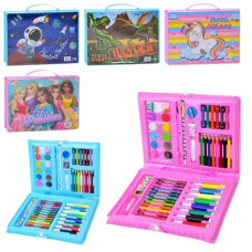 набір для творчості фарби, фломаст., олівці, 68 предм. у валізі 27х20,5х3см.  МК 5434-1  (36)