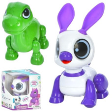 тваринка (динозавр/зайчик) 13см., рух., світло, звук, на бат. в кор. 13х14х18см.  8332А-8333А  (36)