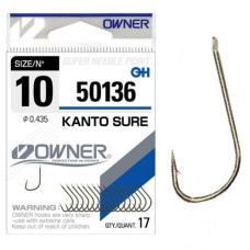 гачки Owner Kunto Sure №10 d-0,43мм. 17шт. Brown лопатка  50136-10