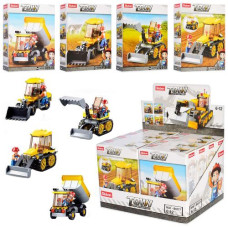 конструктор Sluban будтехніка, фігурка, від 83 дет. в кор., 8шт. в дисп. 29х21х19см.  М38 В0377 (96)