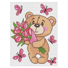 алмазна мозаїка Ідейка 30х40см. "Чарівний ведмедик"  АМО8035