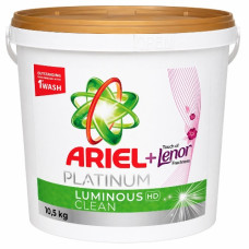 пральний порошок Ariel Platinum + Lenor Luminous Clean 10.5кг. у відрі