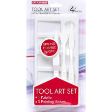 набір для письма фарбами (палітра + 3 мастихини)  ЕРКР01В/83792  (6/48)