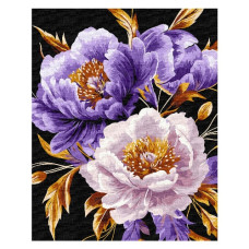 картина за номер. Ідейка 40х50см. "Пурпуровий шик" з фарбами металік  КНО3309